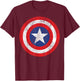 Marvel Captain America Shield Logo T-Shirt - T-Shirt | Maroon