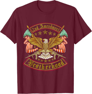 2nd Amendment Eagle Brotherhood 2020 T-Shirt - T-Shirt | Maroon