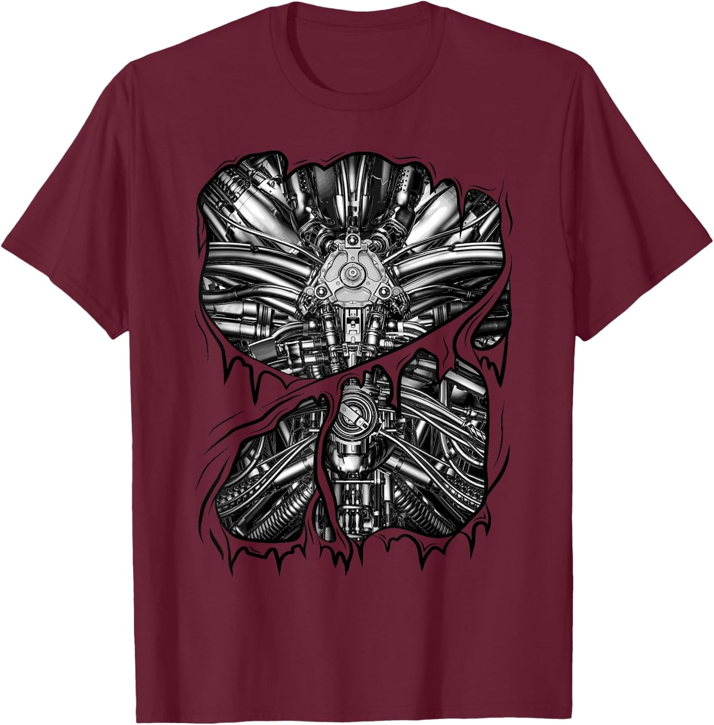 Gamer Robot Metal Machinery Inside Halloween Costume T-Shirt - T-Shirt | Maroon
