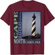 Cape Hatteras Lighthouse Outerbanks North Carolina 1870 Des T-Shirt - T-Shirt | Maroon