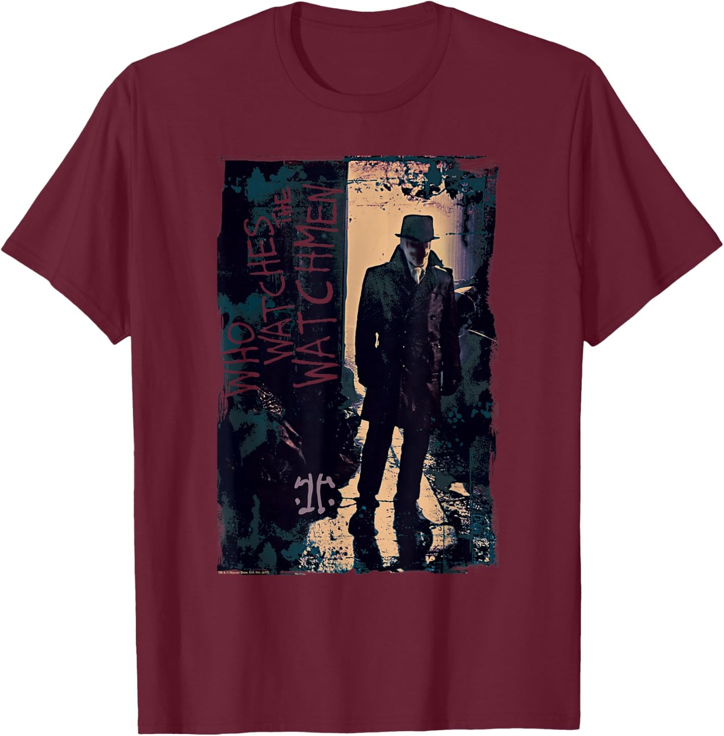 Watchmen Rorschach Light T-Shirt - T-Shirt | Maroon