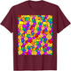 Kidcore Aesthetic Smiling Flowers Cute Kawaii Face Retro T-Shirt - T-Shirt | Maroon