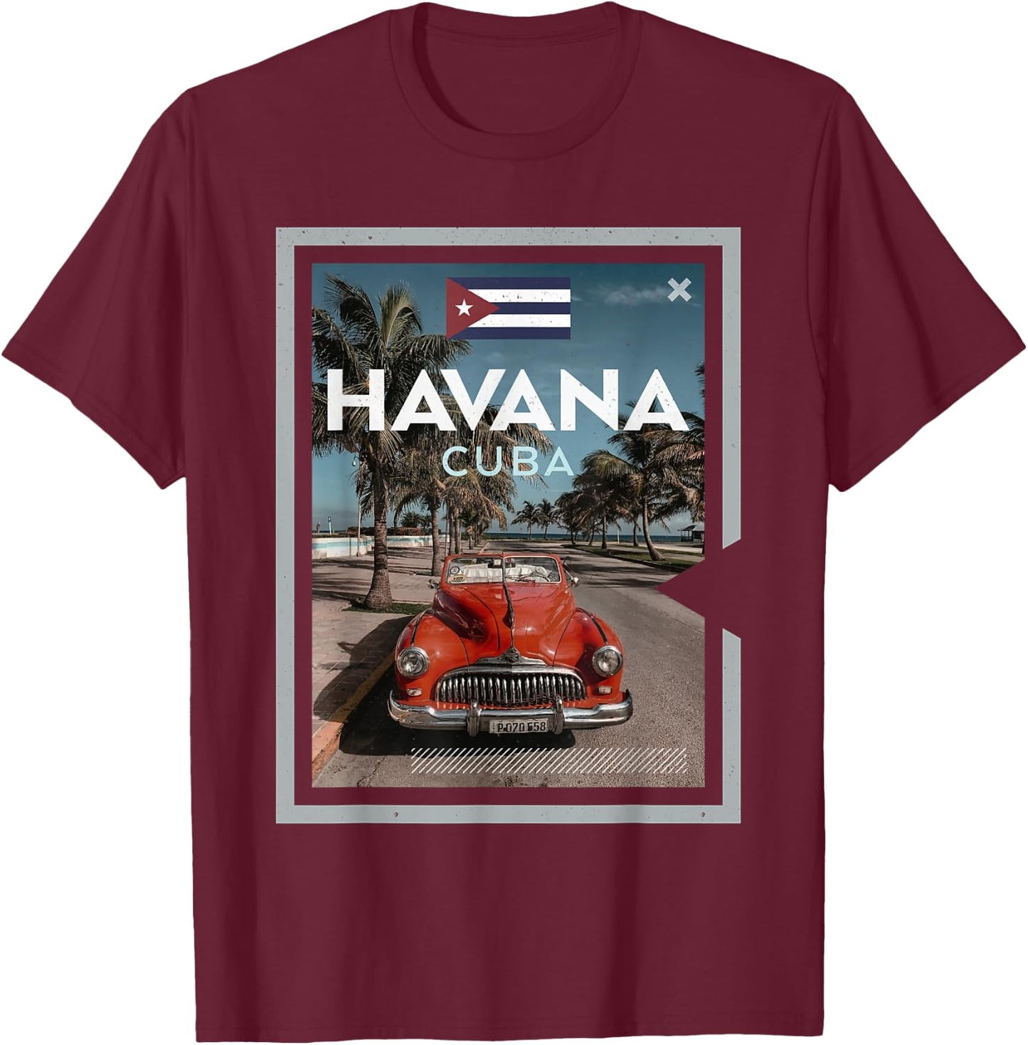 Havana, Cuba T-Shirt - T-Shirt | Maroon
