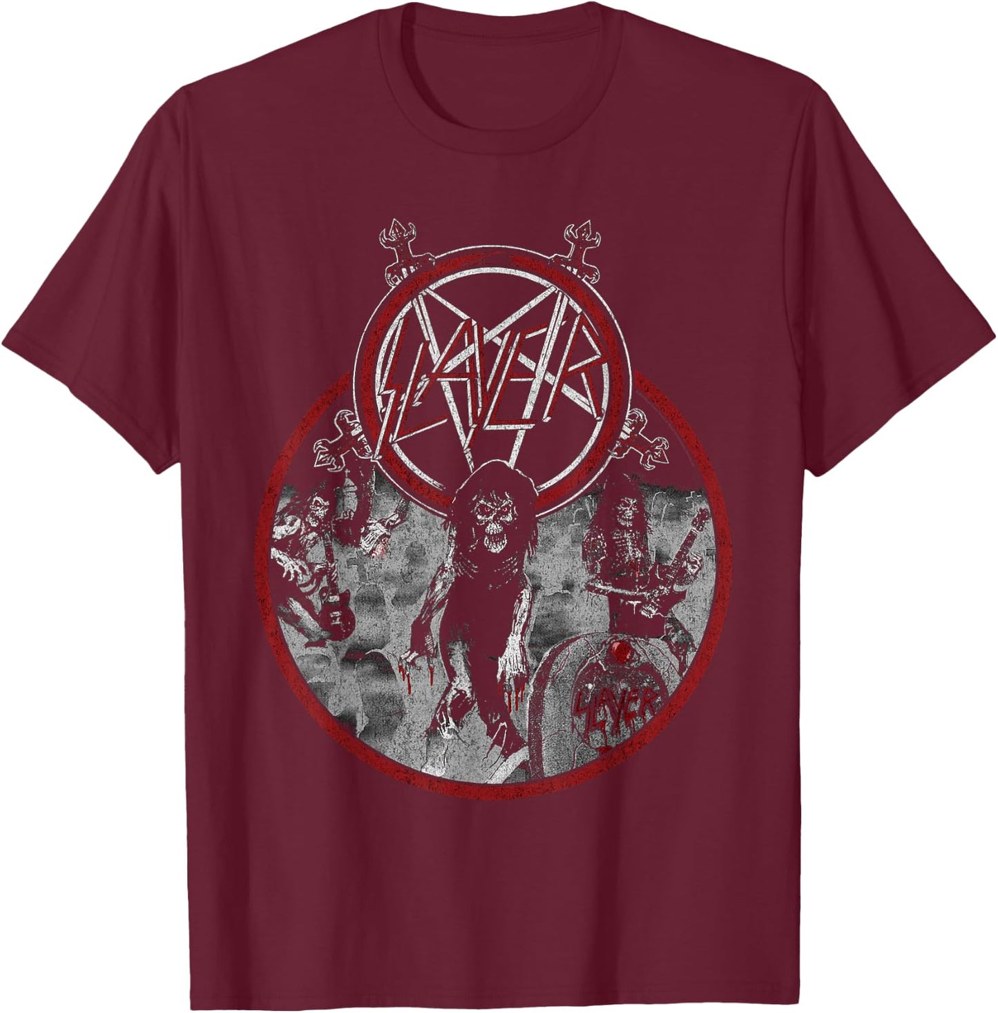 Slayer Live Undead T-Shirt - T-Shirt | Maroon