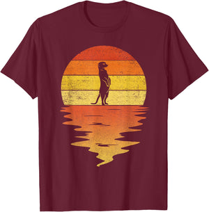 Mongoose shirt retro sunset 70s vintage Mongoose T-Shirt - T-Shirt | Maroon
