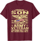 Freedom Isn't Free Proud Son Of Army Veteran Military Child T-Shirt - T-Shirt | Maroon