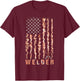 Welding Patriotic Distressed USA American Flag Gift Welder Kids Men T-Shirt - T-Shirt | Maroon