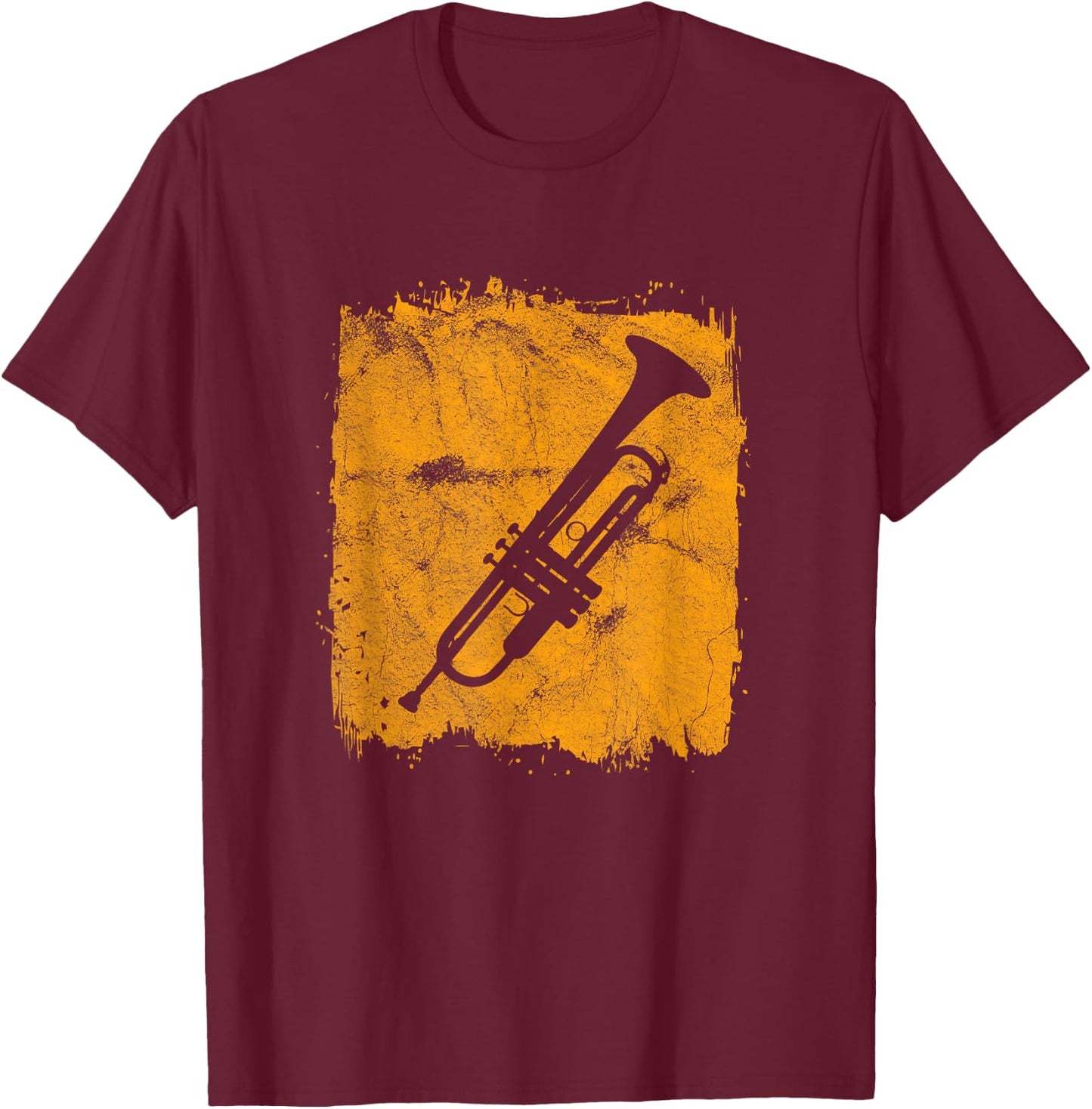 Vintage Trumpet Gift Musicians Blues Retro T-Shirt - T-Shirt | Maroon