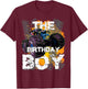 The Birthday Boy Monster Truck Matching Family Party T-Shirt - T-Shirt | Maroon