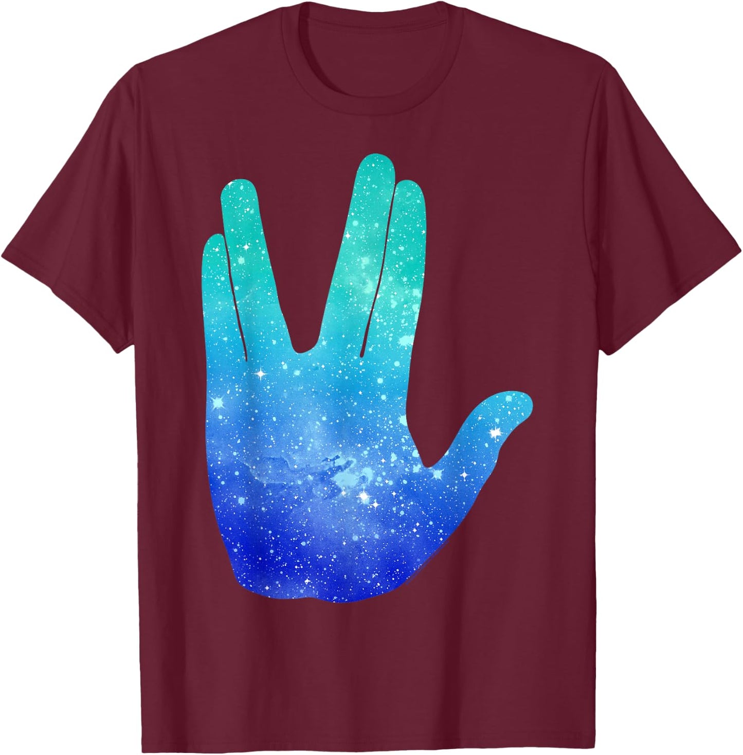 Star Trek The Original Series Live Long & Prosper T-Shirt - T-Shirt | Maroon
