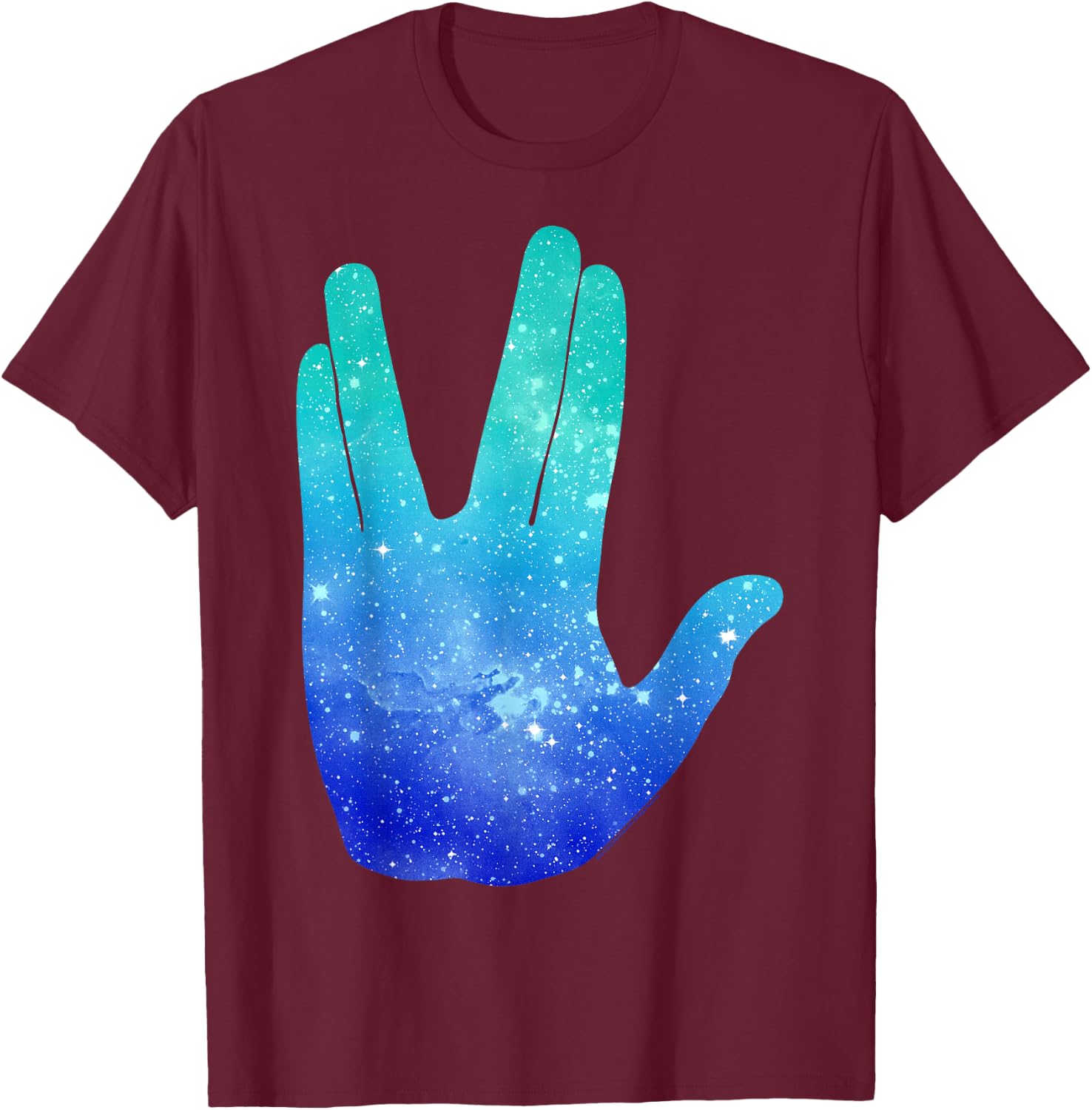 Star Trek The Original Series Live Long & Prosper T-Shirt - T-Shirt | Maroon