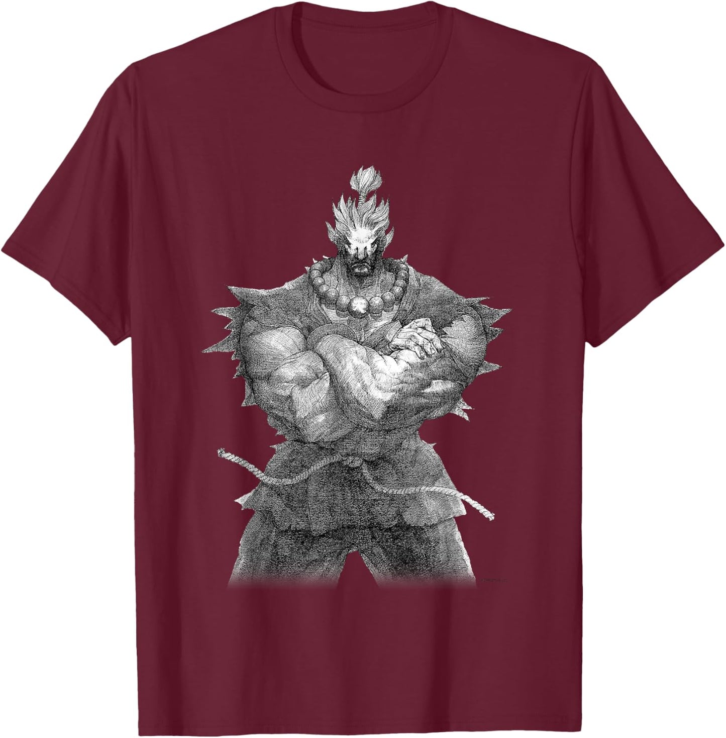 STREET FIGHTER Master of the fist : Akuma T-Shirt - T-Shirt | Maroon
