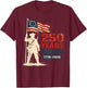 America US Flag 250 1776 2026 250th Anniversary 4th of July T-Shirt - T-Shirt | Maroon