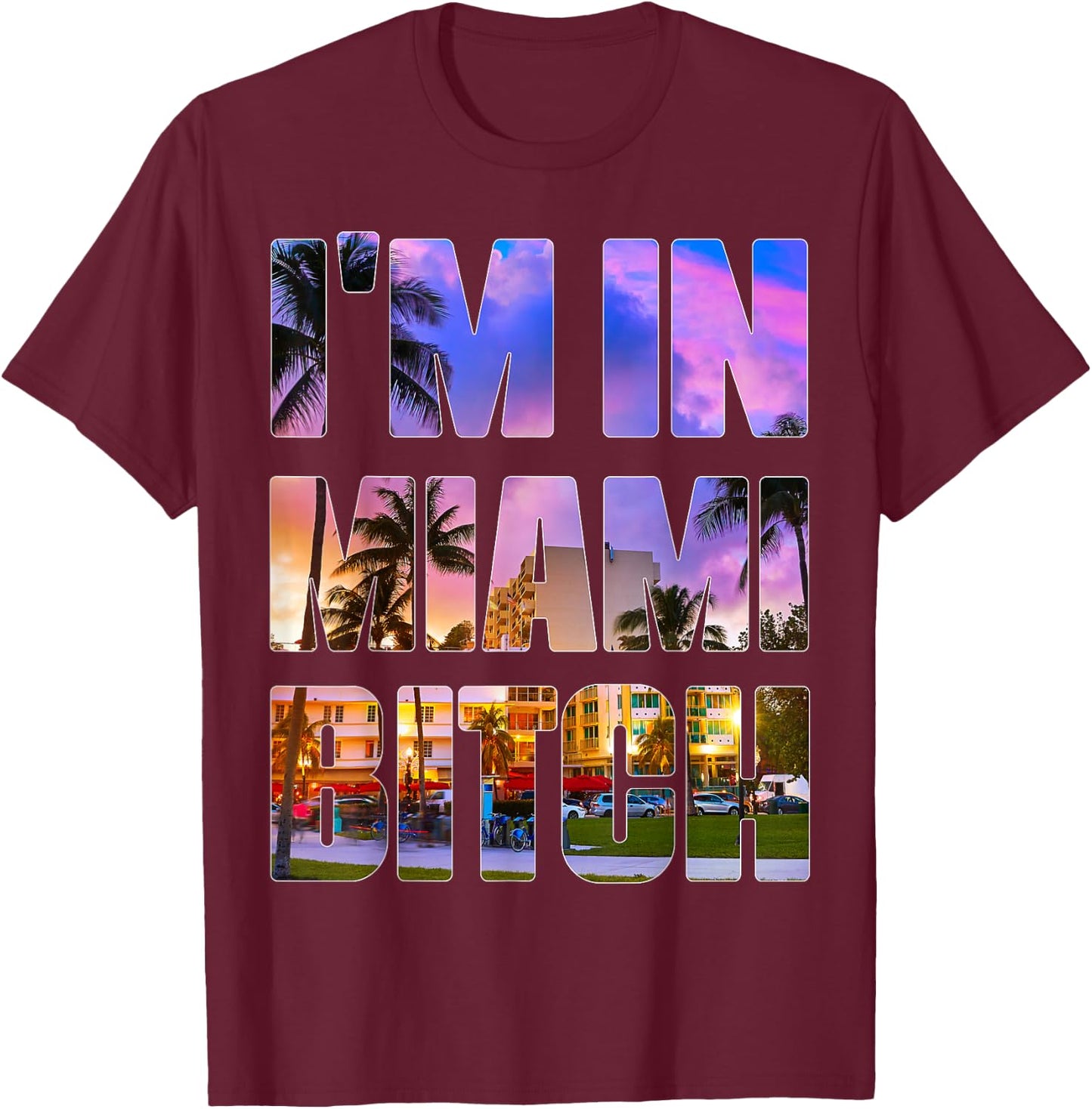 I'm In New York Bitch City Represent Parody T-Shirt - T-Shirt | Maroon