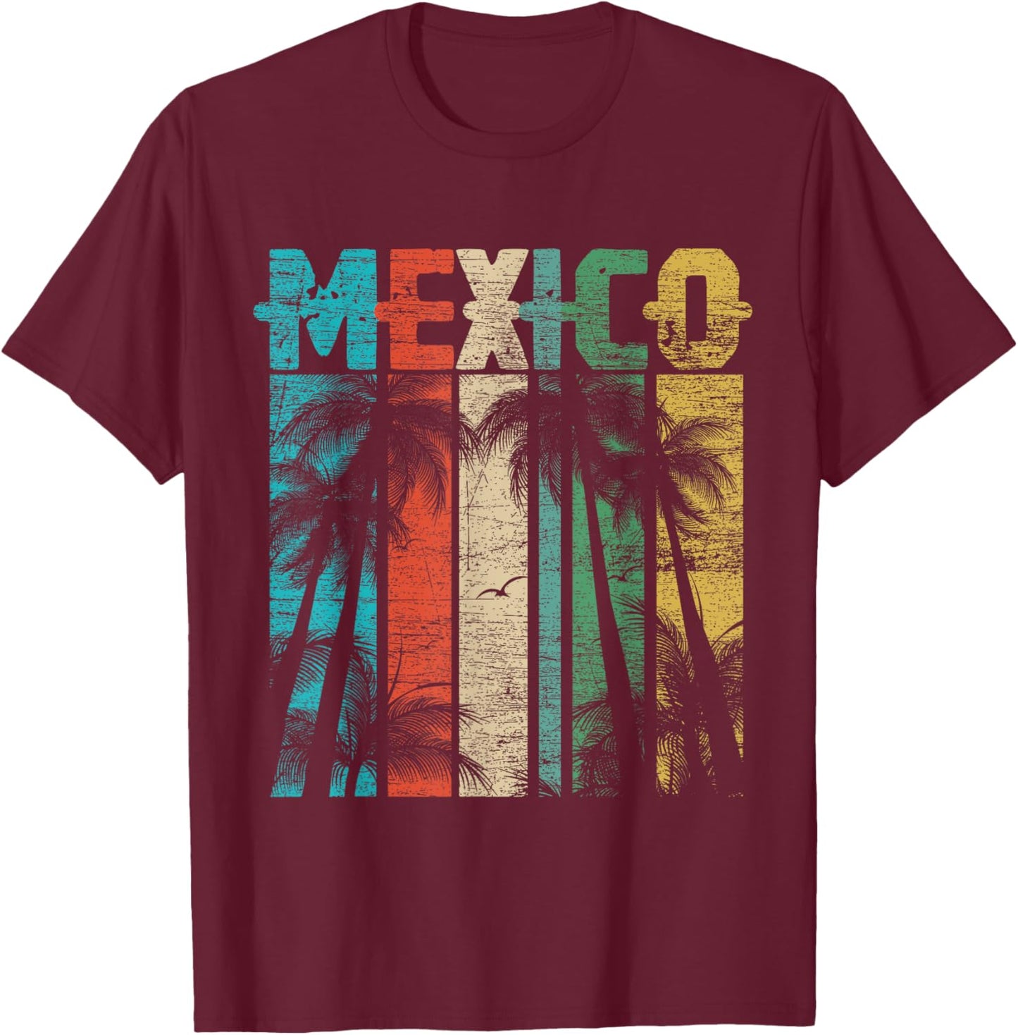 Retro Mexico T-Shirt - T-Shirt | Maroon