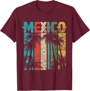 Retro Mexico T-Shirt - T-Shirt | Maroon