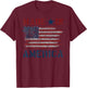 Made In America With US Flag Design For USA Independence Day T-Shirt - T-Shirt | Maroon
