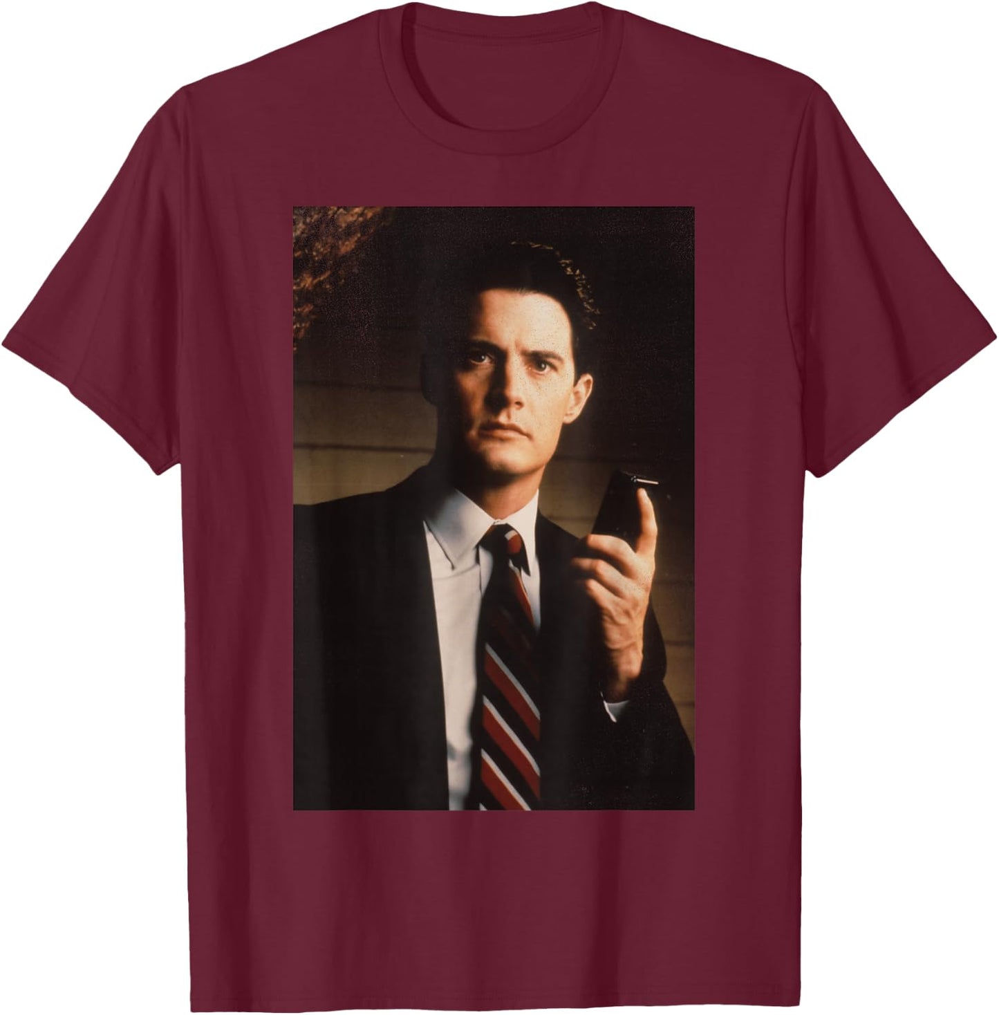 Twin Peaks Dale Cooper Portrait Graphic T-Shirt - T-Shirt | Maroon