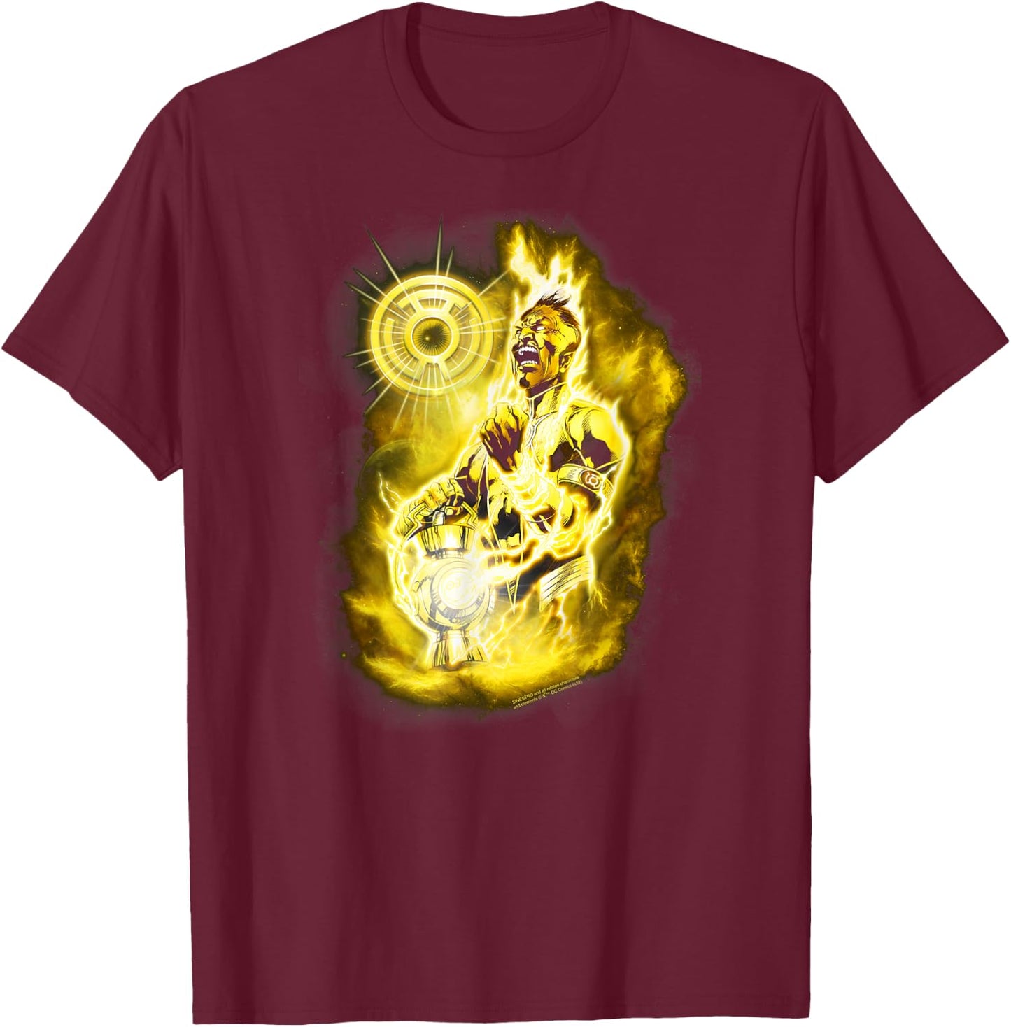 Green Lantern Sinestro Nebula T-Shirt - T-Shirt | Maroon