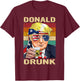 Donald Drunk Funny Trump Drinking Beer Party 4th of July T-Shirt - T-Shirt | Maroon