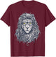 Cool Lion in Glasses Hipster Funny Nerd Humor T-Shirt - T-Shirt | Maroon