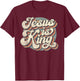 Retro Jesus Is King Christian Bible Religious T-Shirt - T-Shirt | Maroon