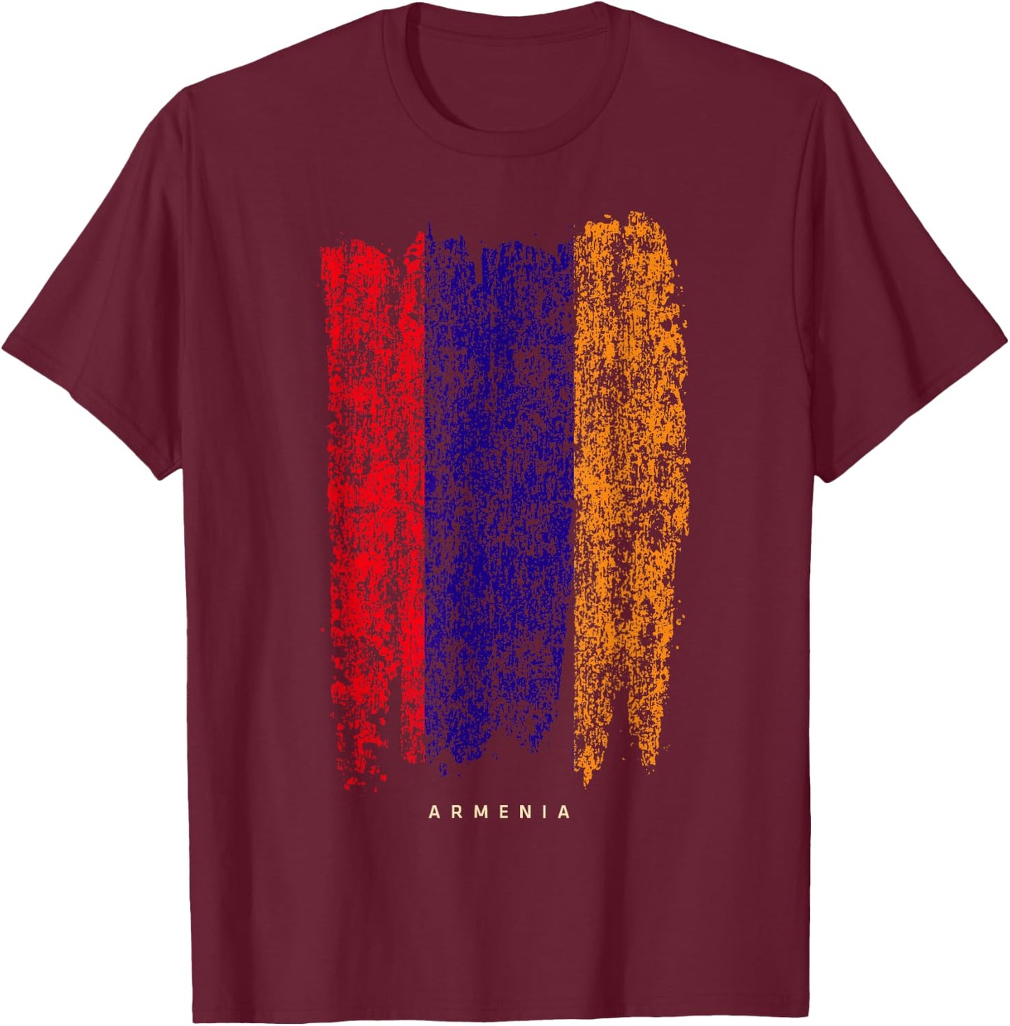Vintage Armenia Retro Armenian Flag Shirt T-Shirt - T-Shirt | Maroon