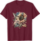 American Flag Sunflower Patriotic 250th Floral Vintage Women T-Shirt - T-Shirt | Maroon