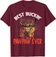 Best Buckin Pawpaw Ever Hunter Deer Buck Stag T-Shirt - T-Shirt | Maroon