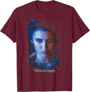 Warner Bros. Vampire Diaries Elena -Adults Black , Small, Short Sleeve T-Shirt - T-Shirt | Maroon