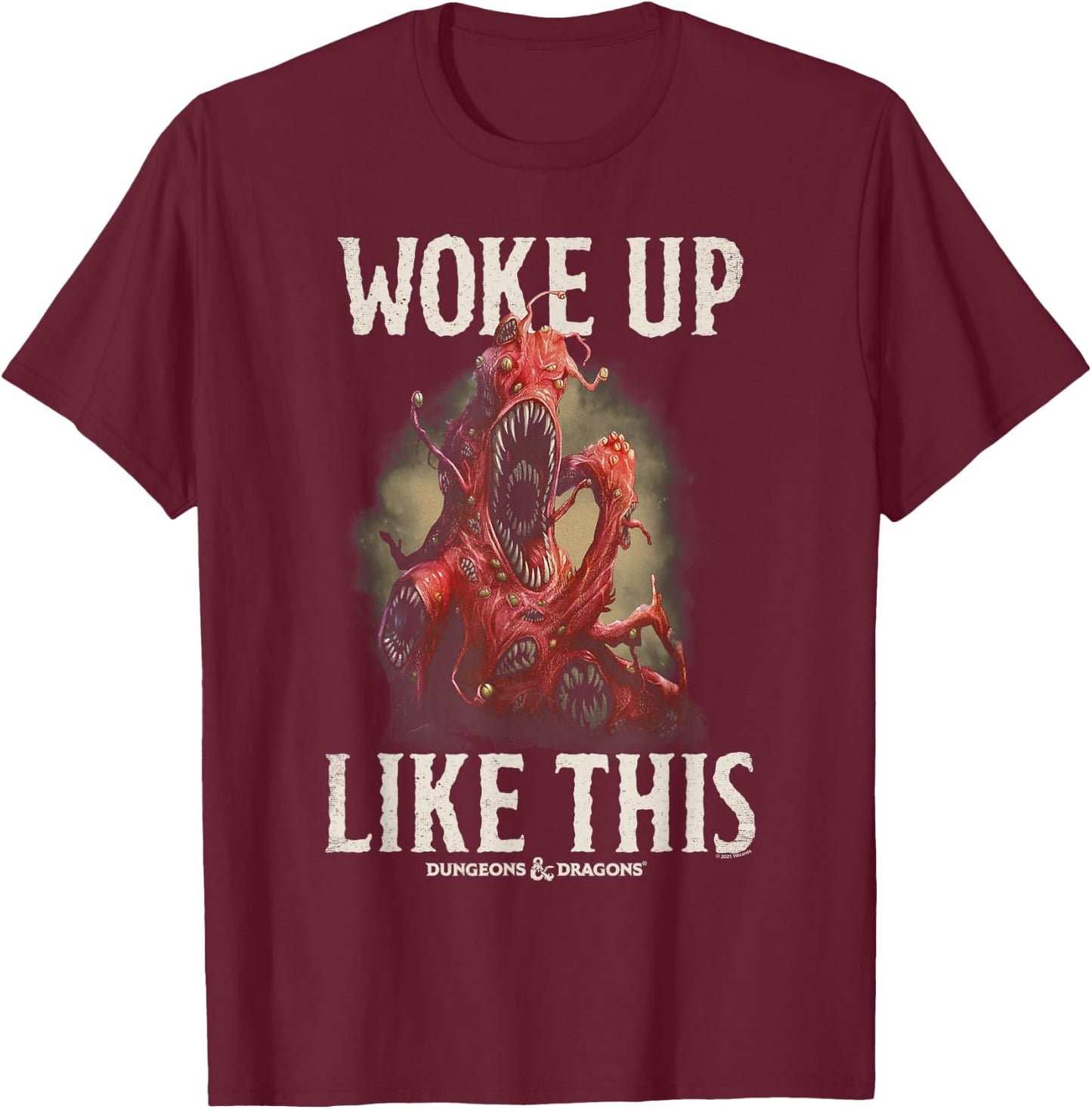 Dungeons & Dragons Woke Up Like This T-Shirt - T-Shirt | Maroon