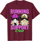 Funny Marathon Runner Gnome For Teacher Running Support Crew T-Shirt - T-Shirt | Maroon
