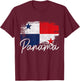 Panama Vintage Flag Panamanian Roots African T-Shirt - T-Shirt | Maroon