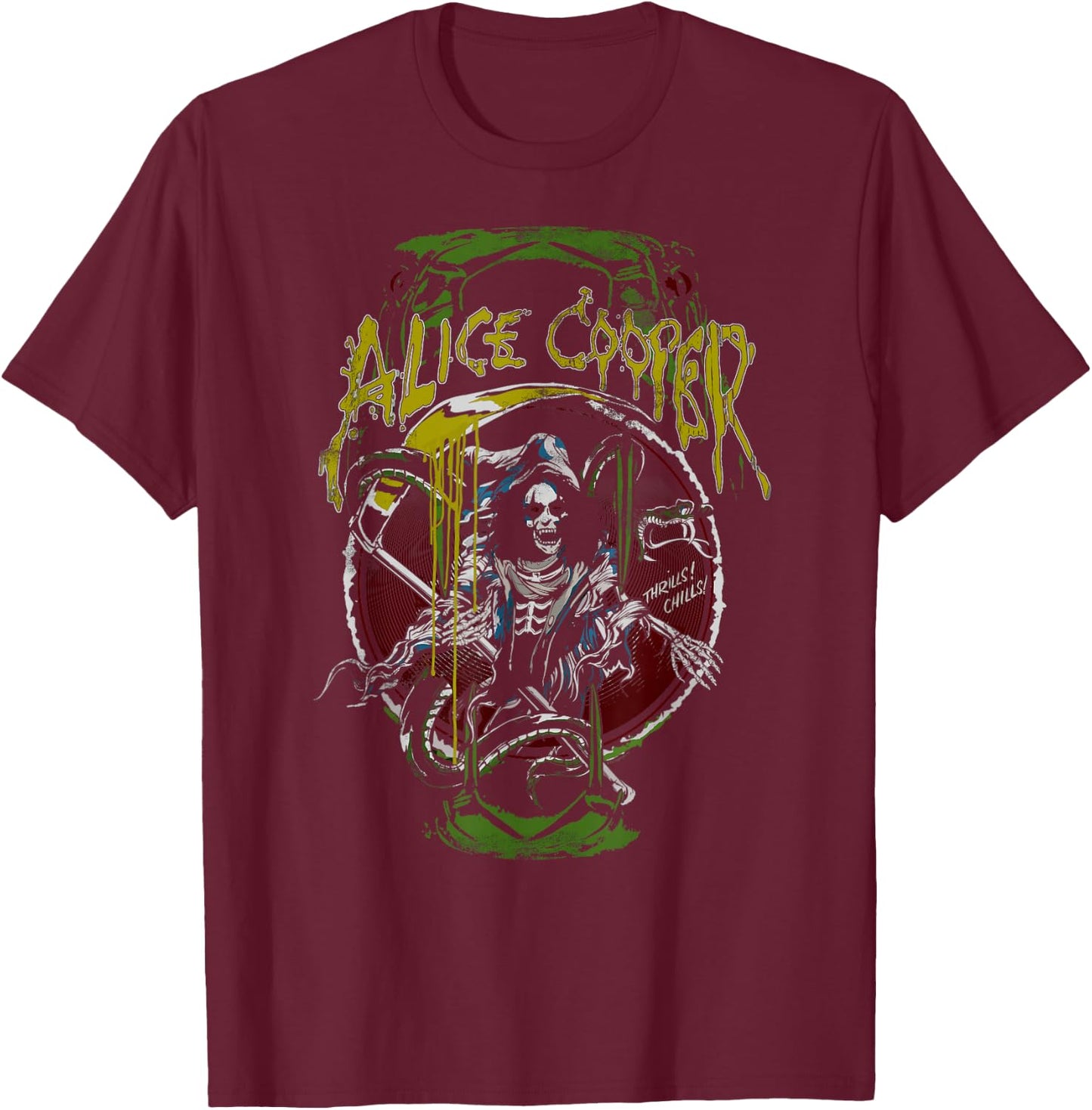 Alice Cooper – Reaper Raise The Dead Variant Small T-Shirt - T-Shirt | Maroon