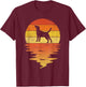 Labrador Retriever Vintage Retro Sunset Labrador Retriever T-Shirt - T-Shirt | Maroon