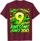 9 Year Old Gifts for Boys 9th Birthday Boy 9 Year Old Boy T-Shirt - T-Shirt | Maroon