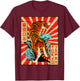 Japanese Aesthetic Clothes Tiger Gifts Tiger Tokyo Japan Vaporwave Aesthetic Vintage Black Rayon Blend T-Shirt - T-Shirt | Maroon