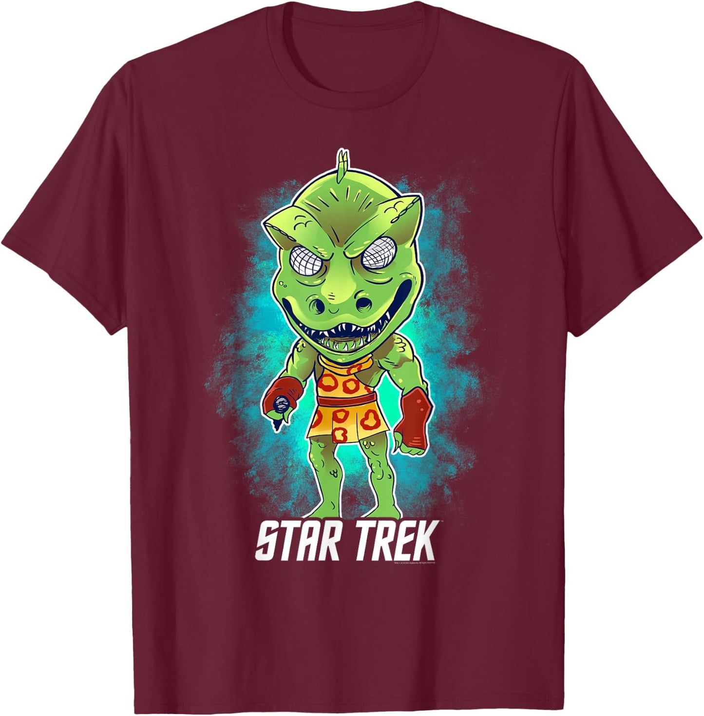 Star Trek Original Series Gorn Posing Chibi T-Shirt - T-Shirt | Maroon