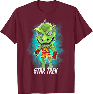 Star Trek Original Series Gorn Posing Chibi T-Shirt - T-Shirt | Maroon
