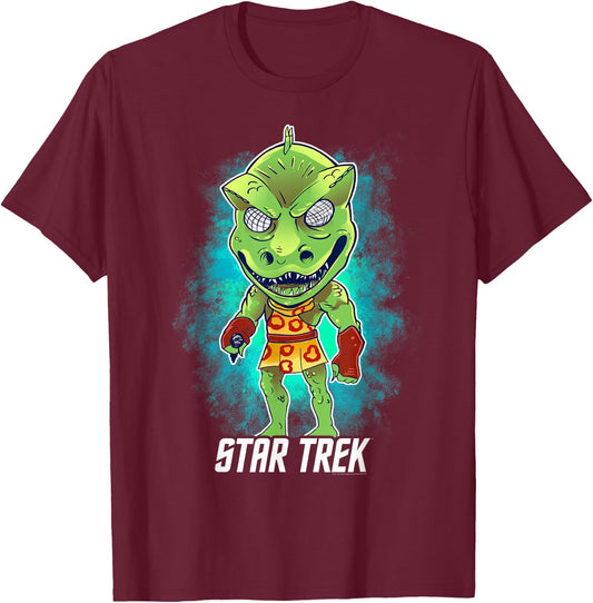 Star Trek Original Series Gorn Posing Chibi T-Shirt - T-Shirt | Maroon