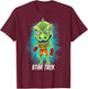 Star Trek Original Series Gorn Posing Chibi T-Shirt - T-Shirt | Maroon