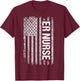 Patriotic Healthcare Worker Shirts and Gifts Classic Distressed Flag for Emergency Room ER Nurses -Adults Black Small T-Shirt - T-Shirt | Maroon