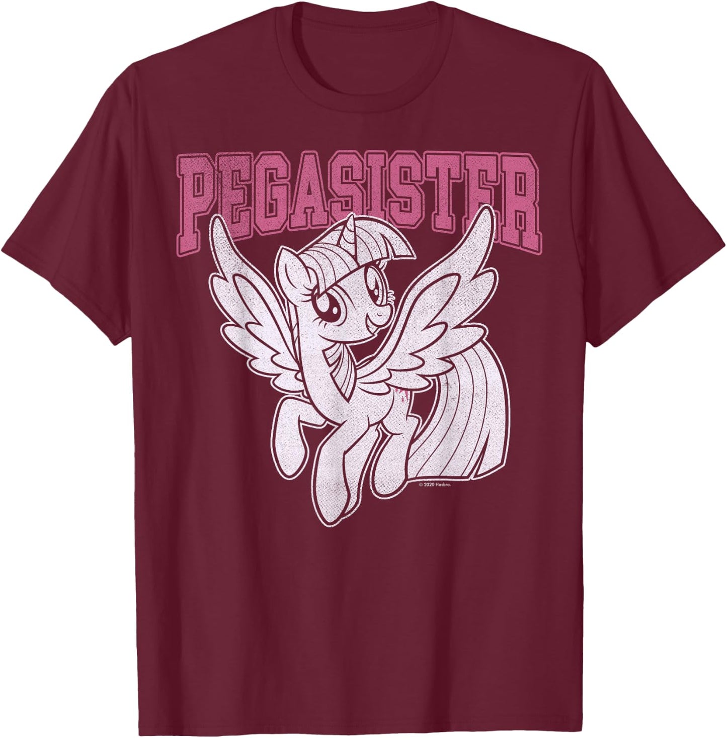My Little Pony Twilight Sparkle Pegasister Big Collegiate T-Shirt - T-Shirt | Maroon