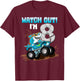 8 Years Old 8th Birthday Shark Boy Girl Monster Truck Gamer T-Shirt - T-Shirt | Maroon