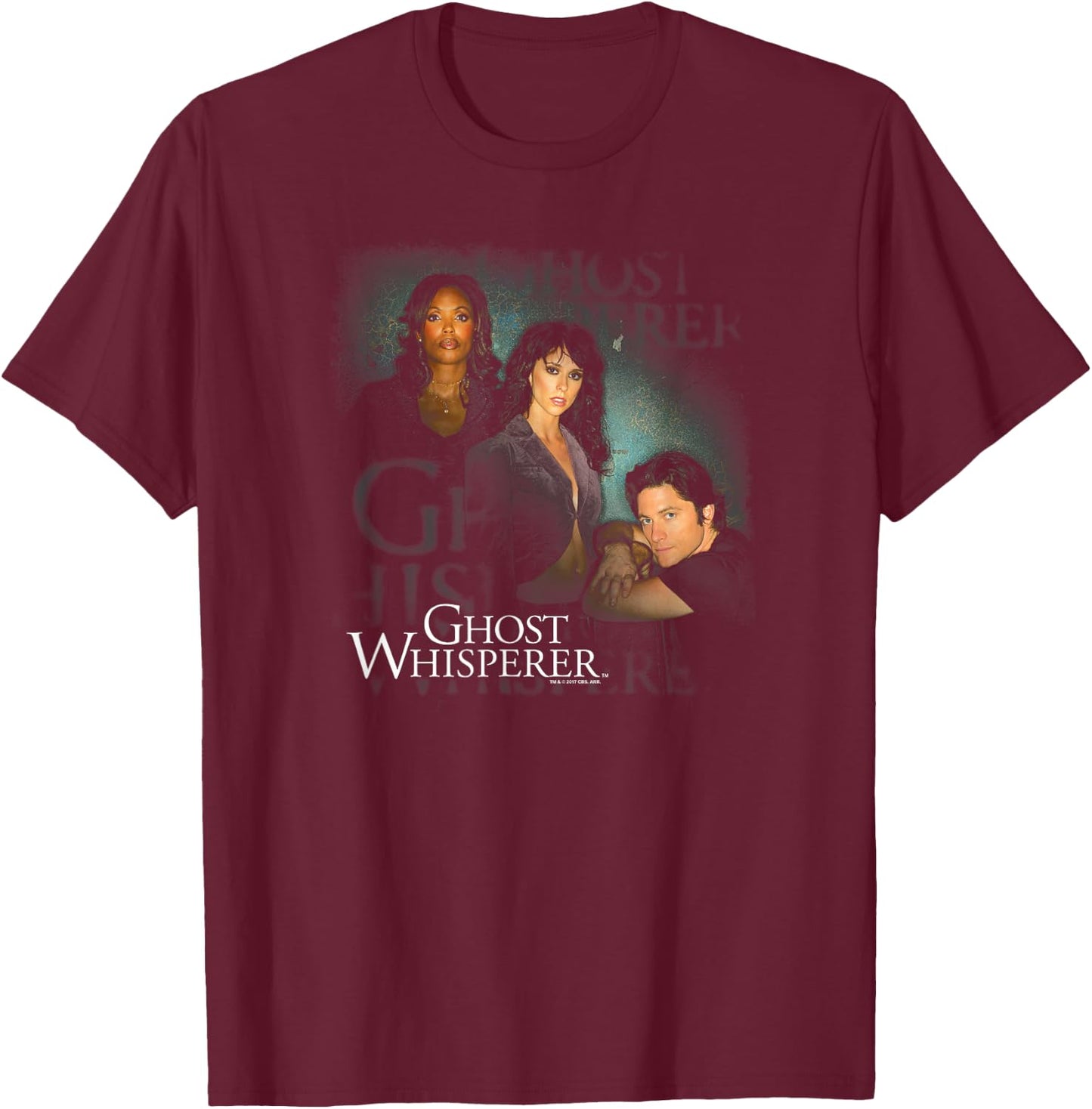 Ghost Whisperer Diagonal Cast T-Shirt - T-Shirt | Maroon