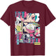 90s Japanese Vintage Kawaii Ramen Anime Manga Girl T-Shirt - T-Shirt | Maroon