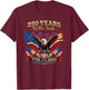 250 Years American US 250th 4th of July 250 Anniversary USA T-Shirt - T-Shirt | Maroon