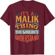 Malik Name T-Shirt - T-Shirt | Maroon