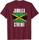 Jamaica Strong Distressed Flag - Jamaican Pride T-Shirt - T-Shirt | Maroon