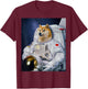 Cute Shiba Inu Doge Astronaut To The Moon Funny T-Shirt - T-Shirt | Maroon